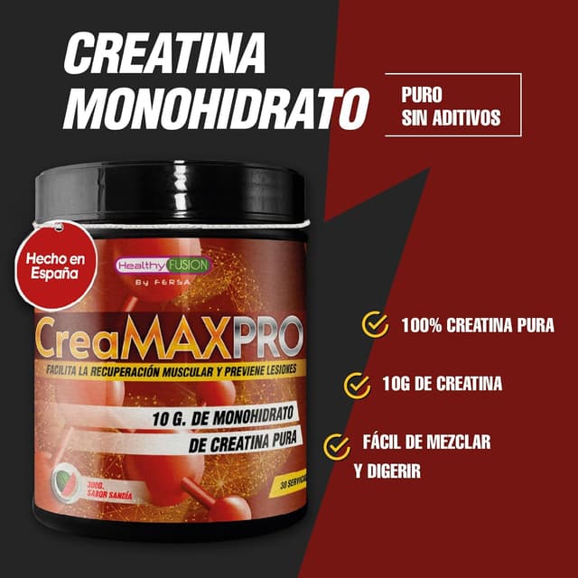 Thumbnail 1 de Healthy Fusion Creatina Monohidrato 10,000mg 💪 Sandía 300g