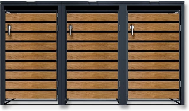 Detalle 2 de Metzler Mülltonnenbox 3er 240L