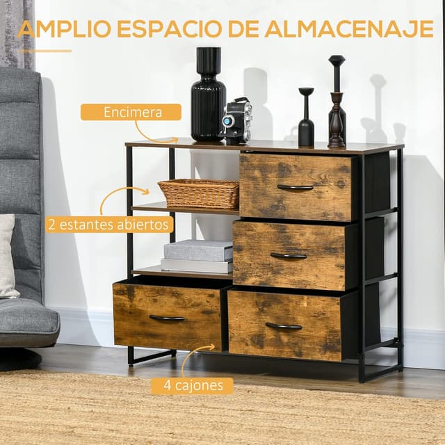 Detalle 2 de HOMCOM Mueble organizador 84x30x71,5 cm