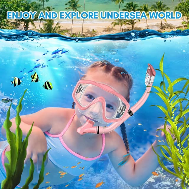 Thumbnail 6 de HiiPeak Kids Snorkel Set for 4–16