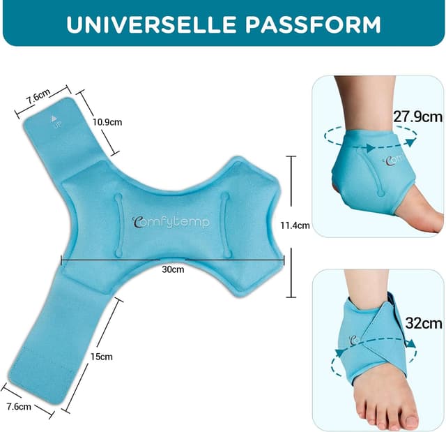 Detalle 2 de Kühlmanschette Fuß Knöchel Gelpads 30x11 cm