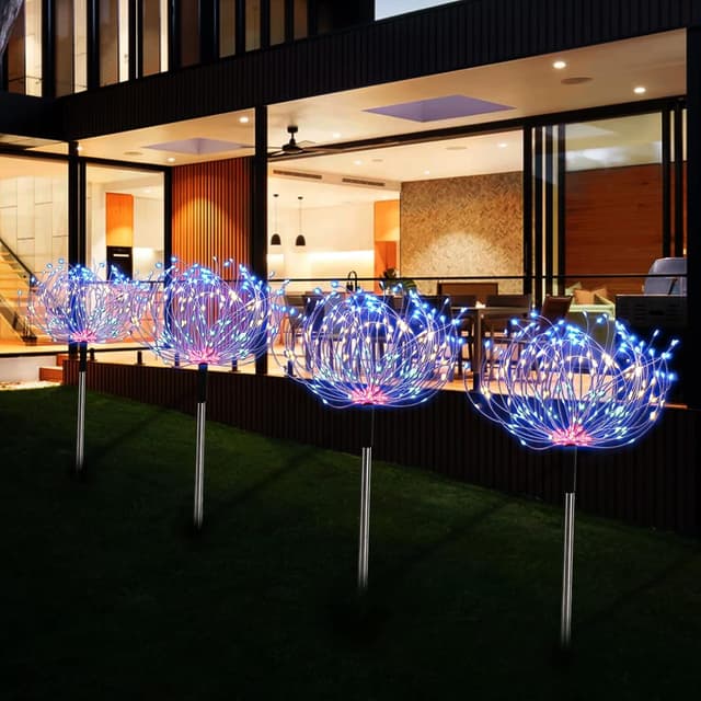 Detalle de AcaJoe solar garden lights 480 LED 4 pack