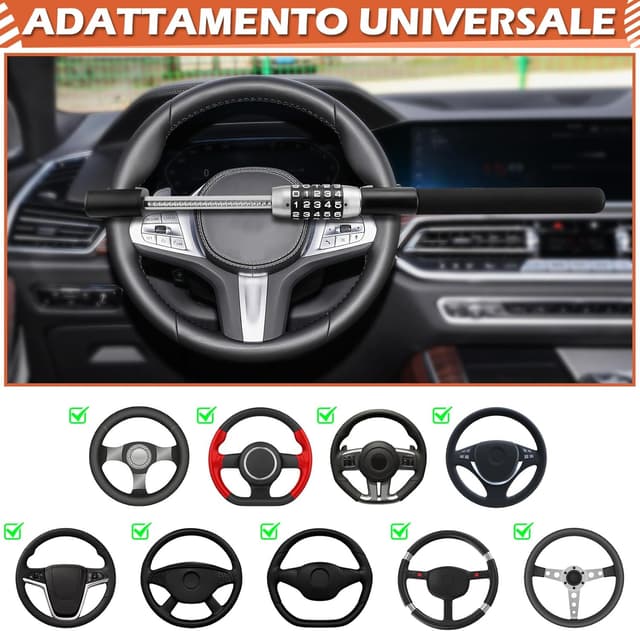 Thumbnail 5 de Tevlaphee Blocca sterzo antifurto universale per auto