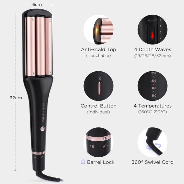 Thumbnail 3 de FUNBUGS 4 in 1 Hair Waver 19–32mm