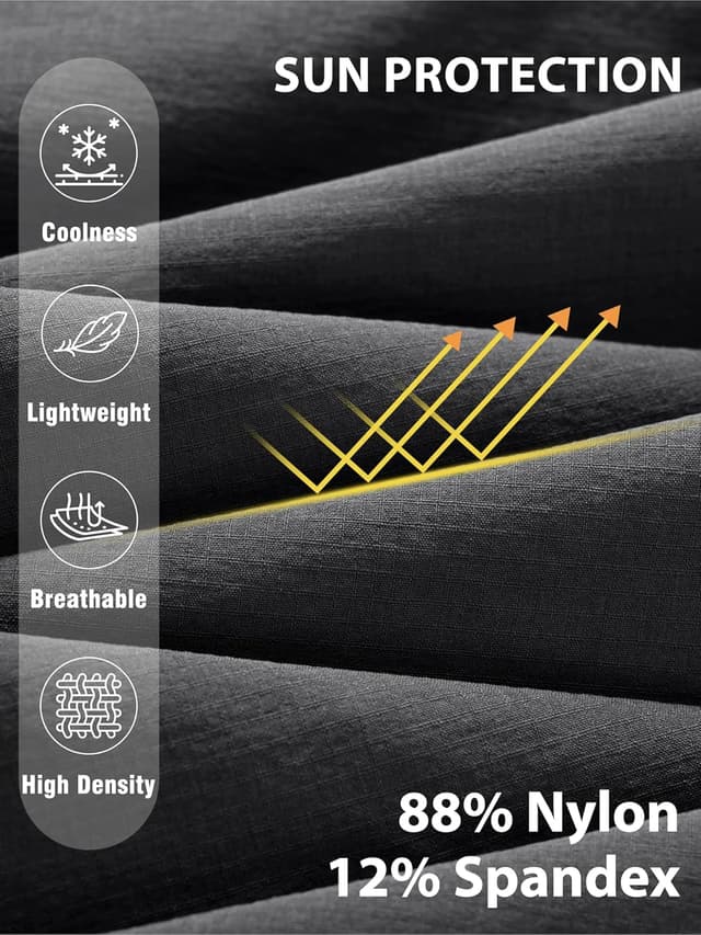 Thumbnail 6 de Men’s Lightweight Cargo Hiking Pants (6 Pockets) — Nylon Stretch Waterproof Quick-Dry Travel Workwear