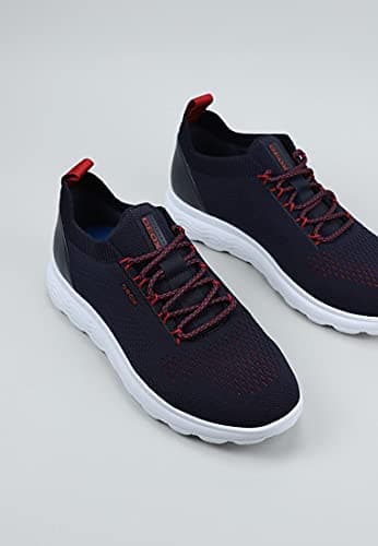 Detalle de Geox U Spherica A (Azul Navy) para hombre: zapatillas ligeras con amortiguación Zero-Shock y suela transpirable