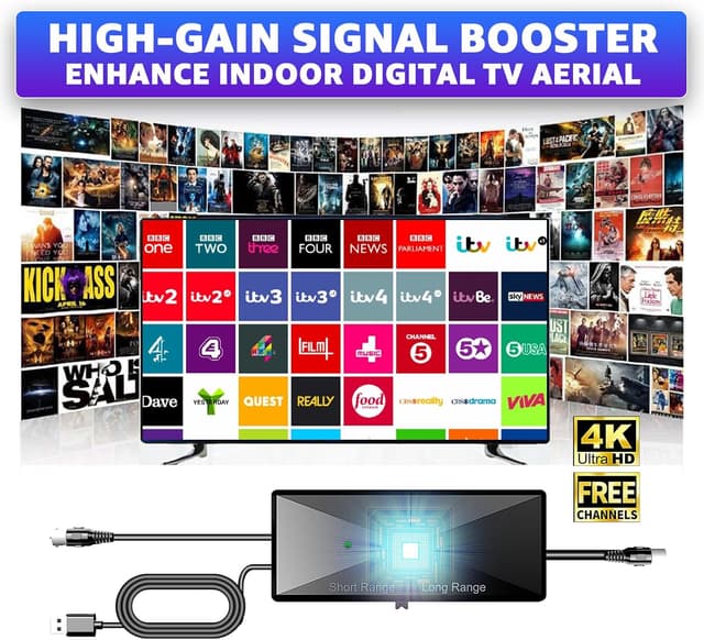 Thumbnail 5 de TV Booster Aerial Amplifier 1m USB Cable