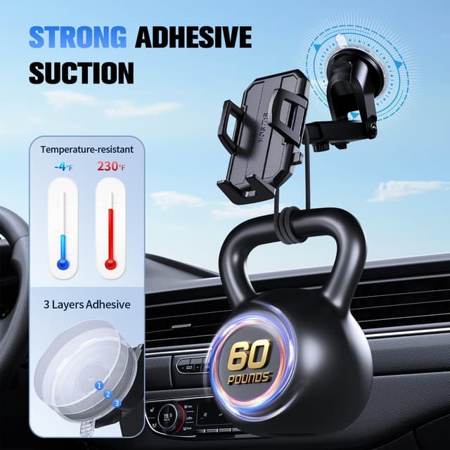 Thumbnail 2 de SUUSON 3 in 1 Car Phone Holder 360°