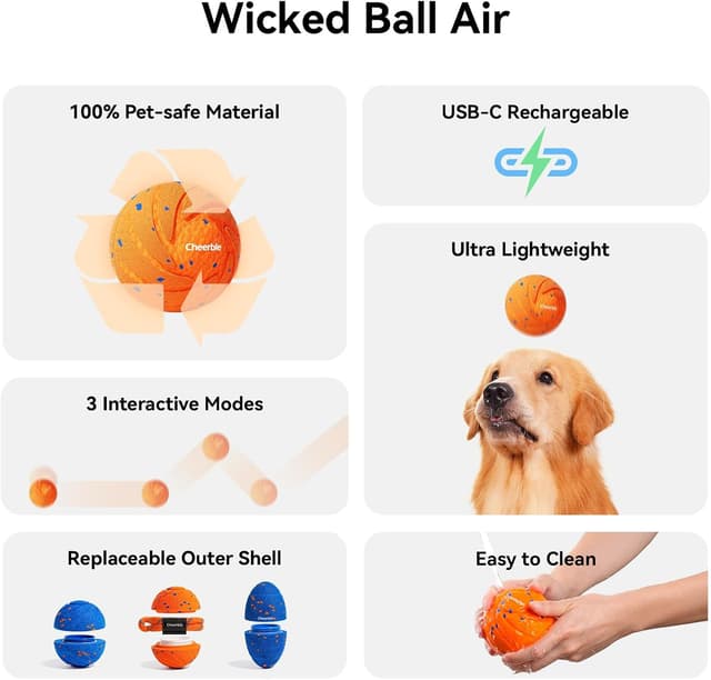 Thumbnail 3 de Cheerble Wicked Ball AIR automatic dog toy