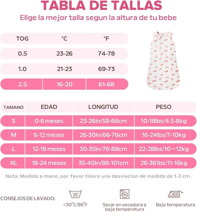 Thumbnail 4 de ToyaTec Saco de Dormir para Bebé 2.5 TOG