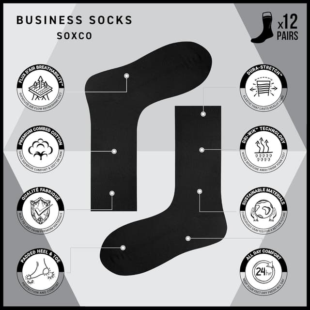 Thumbnail 4 de SOXCO Chaussettes Hommes Classiques coton 12p