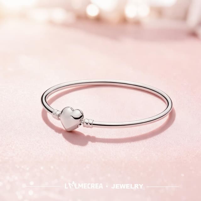 Detalle 2 de LMLMECREA Damen Charm-Armband aus 925er Sterling-Silber mit Rosegold-rundem Verschluss (Bettelarmband, zirkonia)