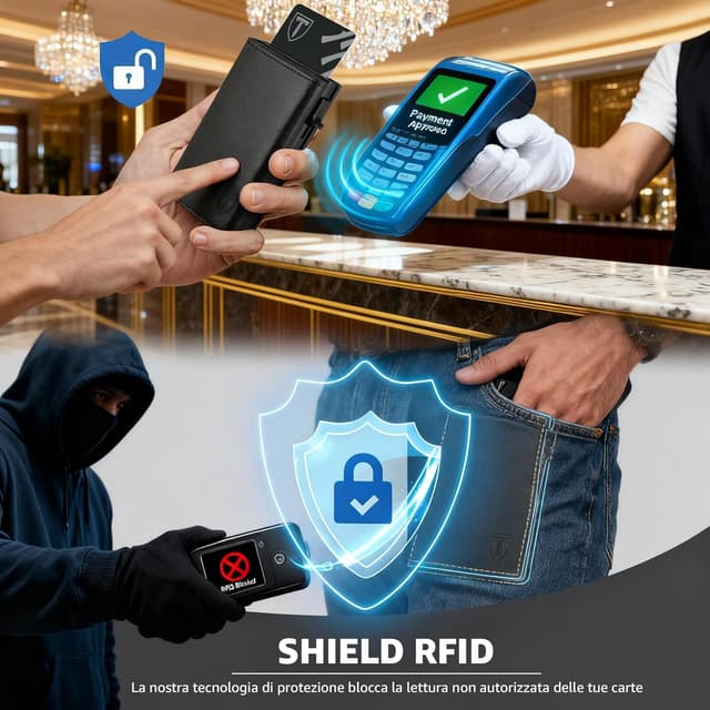 Thumbnail 4 de TENBST Portafoglio Uomo Slim in Pelle Naturale 🧾