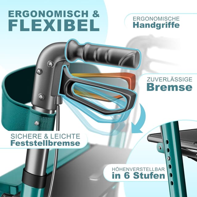 Thumbnail 4 de KESSER Leichtgewicht Rollator 7,6 kg