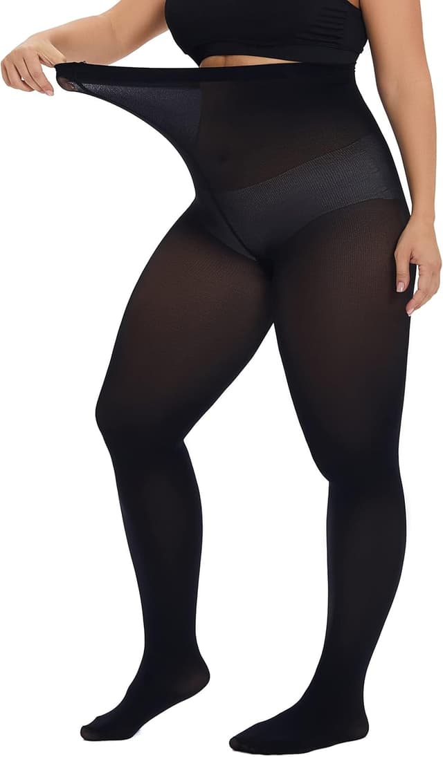 Detalle 1 de CozyWow mallas talla grande 80D 1X–4X