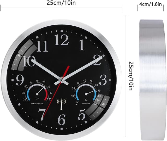 Detalle 2 de Horloge radio-pilotée Ziprote 25 cm