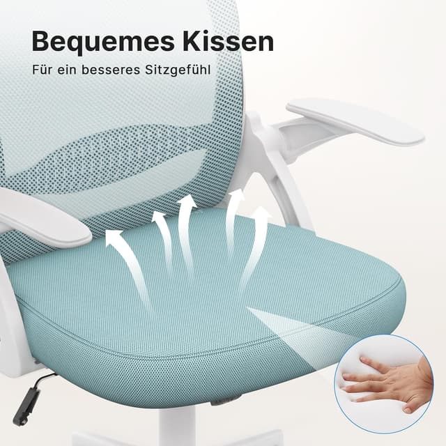 Detalle 2 de naspaluro Bürostuhl Ergonomisch Netz, 10 cm