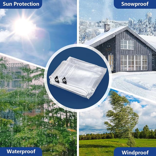 Thumbnail 5 de Plane wasserdicht transparent 3x3m mit Ösen