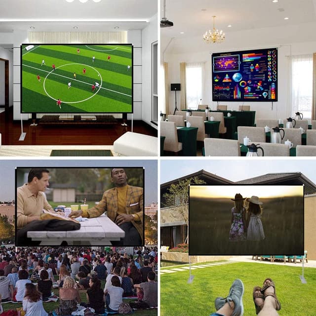 Thumbnail 6 de 100" Schermo per proiettore 16:9 portatile con supporto 🎥