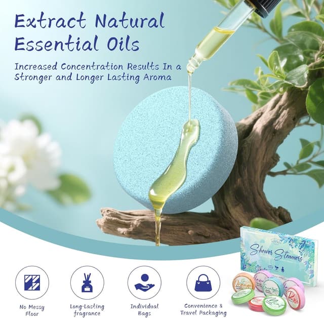 Detalle de Shower Steamers Aromatherapy 8 Pack 8-count