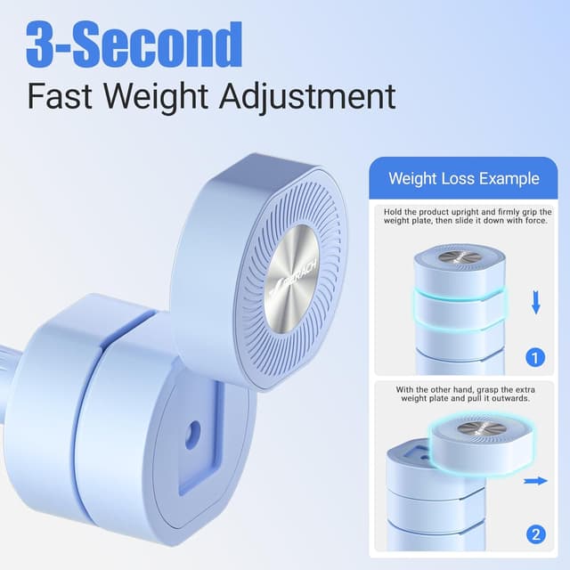 Detalle 2 de MERACH Adjustable Dumbbell Set 8 kg