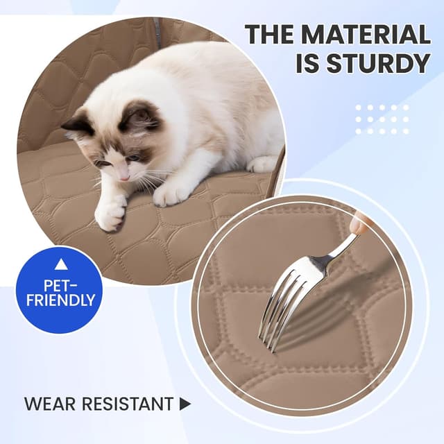 Thumbnail 6 de Ystyle Housse Canapé 3 Places Réversible Café Clair