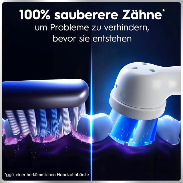 Detalle 2 de Oral-B iO Series 6 elektrische Zahnbürste (weiß) inkl. 2 Aufsteckbürsten, Reise-Etui – 5 Putzmodi