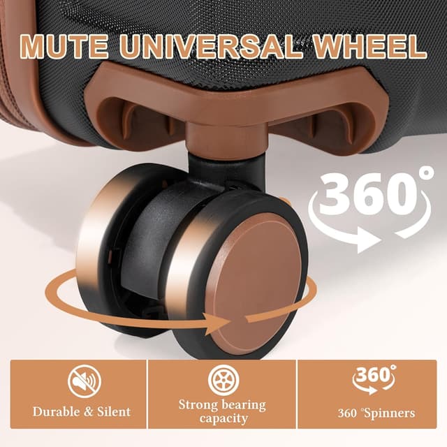 Thumbnail 2 de Rosamo 5-Piece Luggage Set 22x14x9 Carry-On