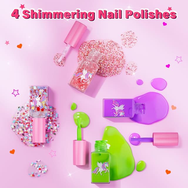 Thumbnail 6 de Glisiol Kids Nail Polish Set for Girls (Washable Quick-Dry Kit with Air Cooling Dryer)