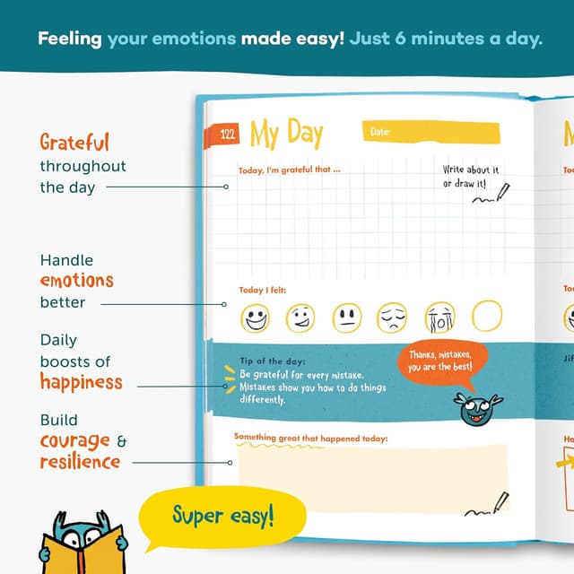 Detalle de 6-Minute Kids Diary 6–12 gratitude journal 📔