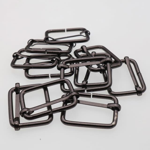 Detalle de YIGUANXIN 60pc Metal Slides Buckle Rectangle Adjusters (25mm) in Silver, Bronze, Gold & Gun-Black