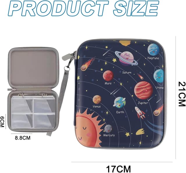 Detalle 2 de Noaya Card Case Card Holder with Zipper – 80-pocket card binder for 2.3 x 3.4 inch cards