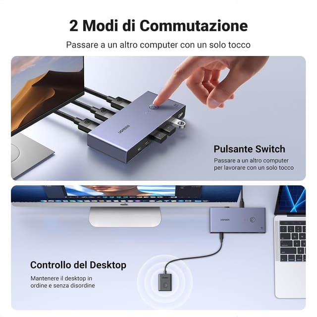 Thumbnail 5 de UGREEN Switch KVM DP 8K 60Hz 2 ingressi