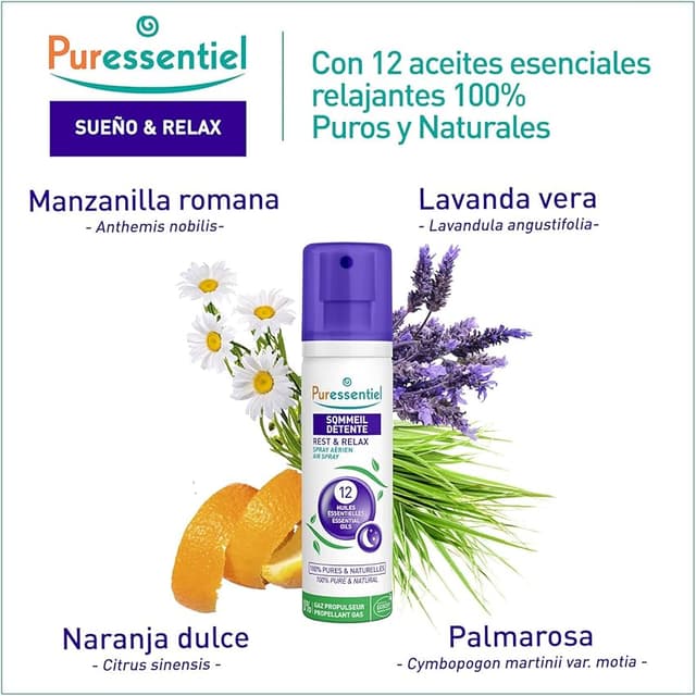 Thumbnail 1 de Puressentiel Sueño Spray Aéreo 12 Aceites Esenciales 75 ml 🌙