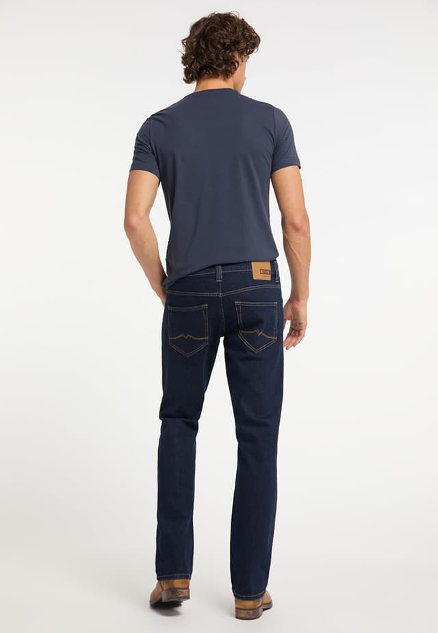 Detalle de MUSTANG Herren Stretch-Jeans Oregon Bootcut (Schwarz/Blau) – Denim mit Komfort