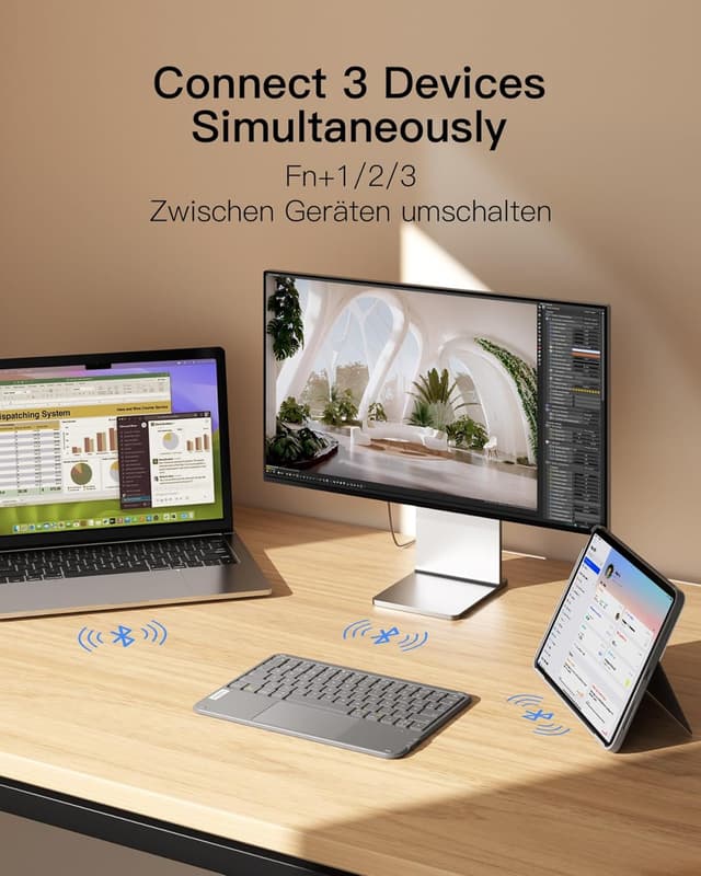 Detalle 2 de Inateck KB01105 Tablet Tastatur 228 g