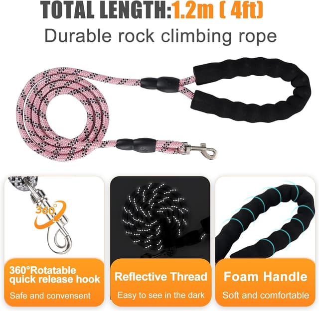 Detalle 2 de Dog Harness with Leash Set – Step-in Breathable Reflective Puppy Vest (No-Pull, Adjustable)