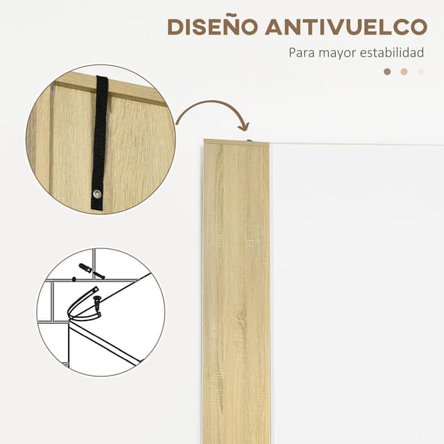 Thumbnail 5 de kleankin Columna auxiliar baño 53x33,5x195,7 cm Blanco Roble