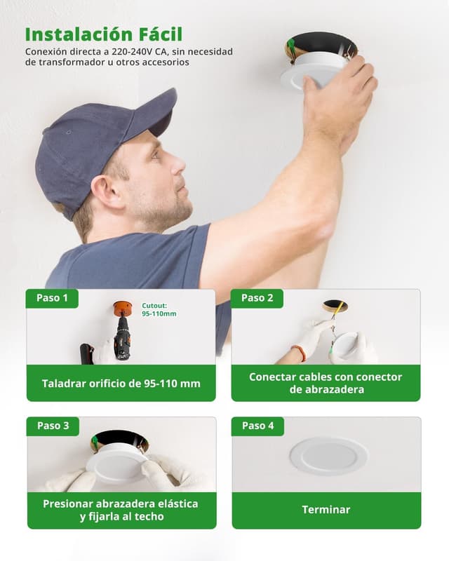 Thumbnail 4 de HOMEOW 12 Pack Downlight LED 7W 6000K