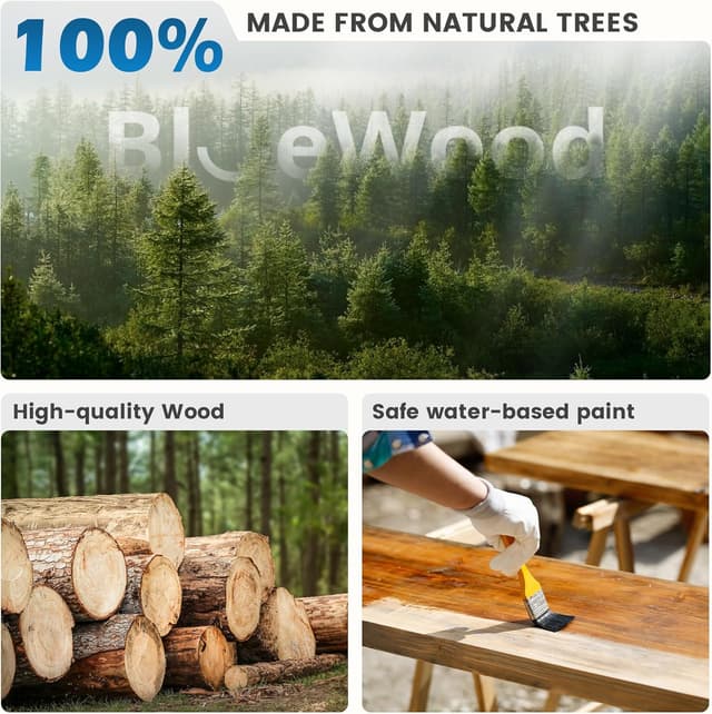 Thumbnail 6 de BlueWood Wooden Wall Busy Board Panels (Rocket) — Montessori-inspired toddler learning activity center