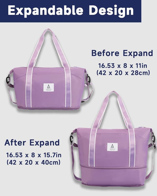 Detalle 2 de Arxus sac de voyage extensible 25–35L avec trousse de toilette et bandoulière amovible