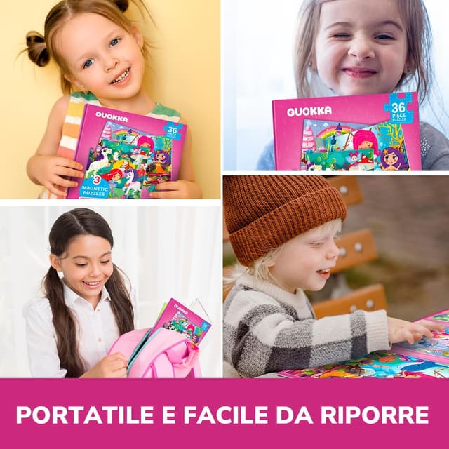 Thumbnail 4 de QUOKKA Puzzle magnetico Principessa Unicorno 36 pezzi 🧩