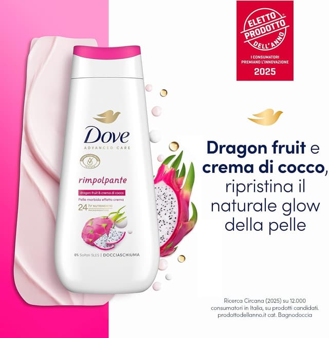 Thumbnail 2 de Dove Docciaschiuma Dragon Fruit & Coconut 225 ml