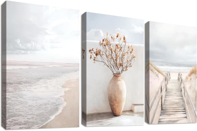 Detalle de Pfad zum Meer 3er Leinwandbild Set