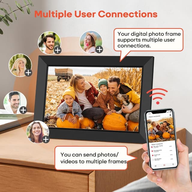 Thumbnail 5 de Frameo 10.1 Inch WiFi Digital Picture Frame 32GB