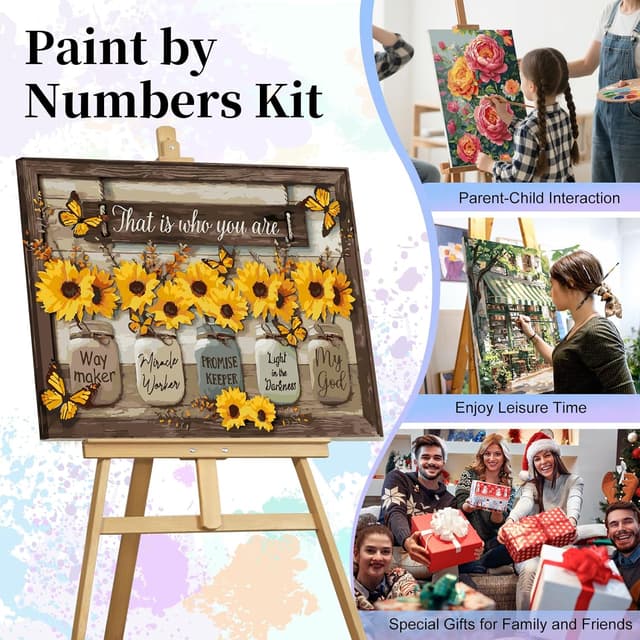 Thumbnail 5 de Camocin Sunflower paint by numbers 16 x 20