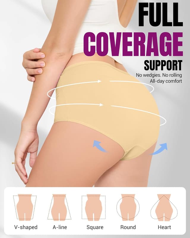 Thumbnail 3 de TANSTC confezione da 5 slip donna in cotone vita alta elasticizzato