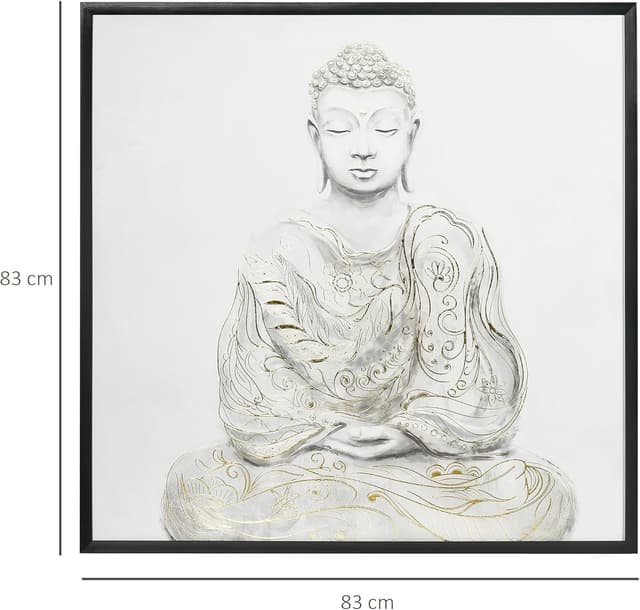 Thumbnail 4 de HOMCOM Cuadro Lienzo Buda 83x83 cm ✨ Decoración Artística