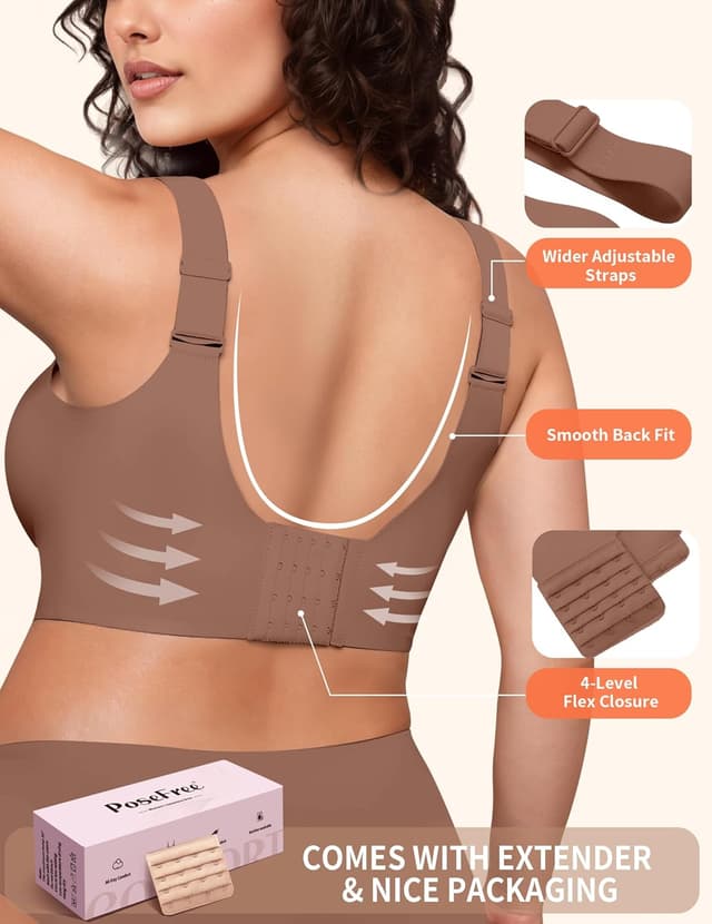 Detalle de PoseFree Seamless Wireless Bra 5-Row Closure