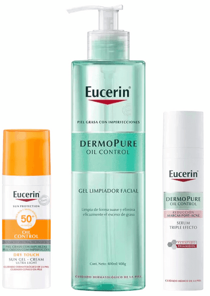 Imagen de Eucerin DermoPure Set: Limpiador, Sérum y Gel-Crema ☀ en OfertitasTOP
